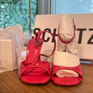 Schutz Women's paradise pink Nora Heeled Sandals